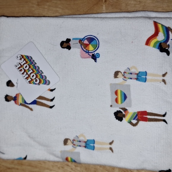 New Pride Human kitchen towel with blue tassel accents - Picture 2 of 4